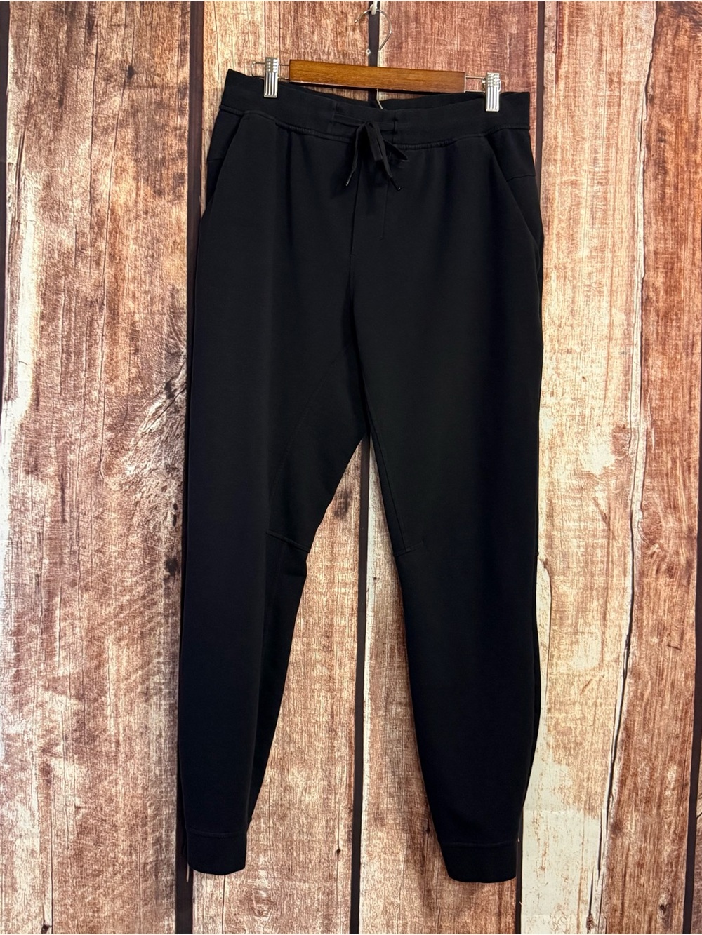 lululemon athletica Men's Black Tapered Drawstring Joggers